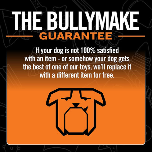 BULLYMAKE Cheeseburger Rubber Chew Toy for Dogs, Made in USA, Treat Stuffing Toy