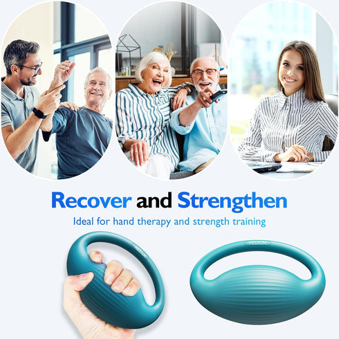 FitBeast Stress Balls for Adults - Hand Exercise Balls for Rehabilitation, 3 Resistance Levels Squeeze Balls, Ideal for