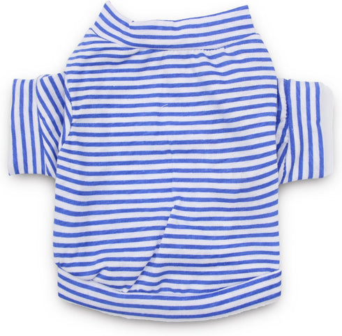 DroolingDog 3 Pack Striped Dog Shirts for Small Dogs, Boys & Girls Clothes, Pack of 3