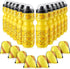 Hosuly 24 Pcs 24 oz Baseball Water Bottle Set, Drawstring Bag, 12 Reusable Plastic Tumblers for Party Favor (Yellow)