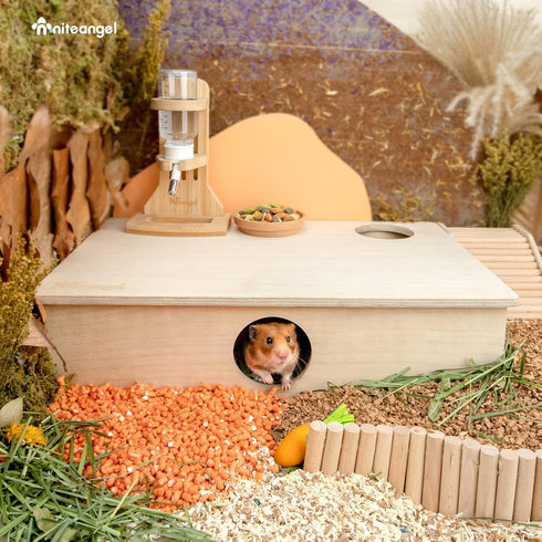 Lemmings (6-Room Niteangel Multi-Chamber Hamster House Maze: - Multi-Room Hideouts & Tunnel Exploring Toys for Hamster