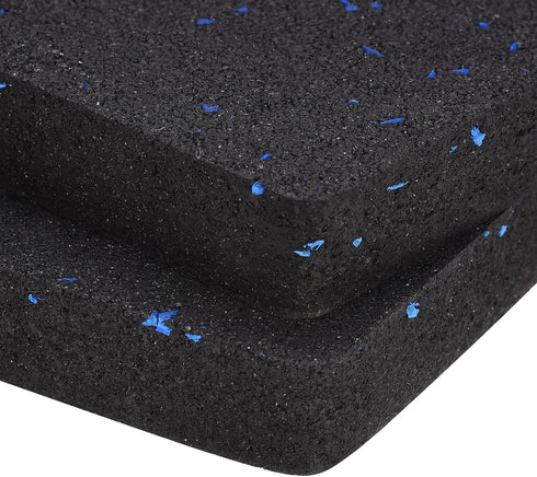 uxcell Treadmill Mat-4.7"x3.2" Exercise Equipment Mat for Floor Protection and Sound Reduction, Black Blue