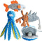 Nocciola 4 Packs Crinkle Squeaky Dog Toys for Aggressive Chewers, Tough Durable