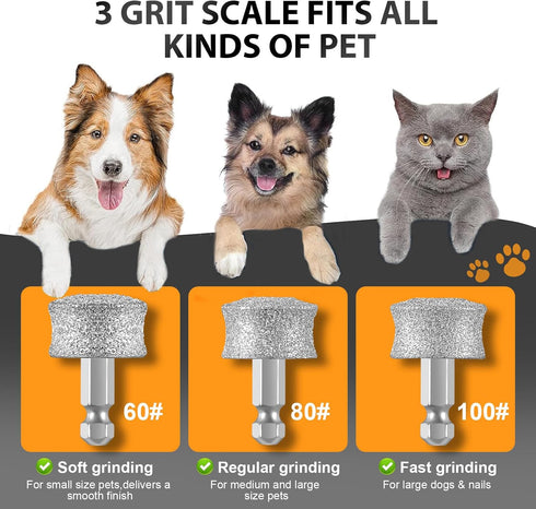 Dog Nail Grinder Replacement Head, Integrated Grinding Head for Casfuy and Most Brands