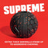 2.5" Chew King Supreme Durable Rubber Dog Ball for Aggressive Chewers, Treat-Dispensing Heavy-Duty Chew Toy with Safety