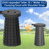 18.1" 600lbs,Retractable Upgraded Collapsible Stool with Adjustable Strap,Lightweight Folding Stool,Load Capacity