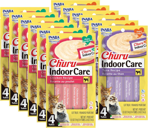 INABA Churu for Cats, Functional, Creamy Lickable Pure Cat Treat for Indoor