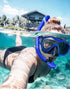 Kwambiri Set, 180Panoramic Swimming Snorkeling Gear for Adults Kids, Dry-Top Snorkel Wide View Diving Mask Breathing