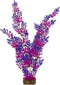 GloFish Plant Aquarium Décor - Purple and Pink Extra-Large Fluorescent Under Blue LED Light