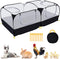 Small Animals Playpen,Pet Cage Tent Large Chicken Run Coop with Detachable Bottom