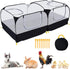Small Animals Playpen,Pet Cage Tent Large Chicken Run Coop with Detachable Bottom