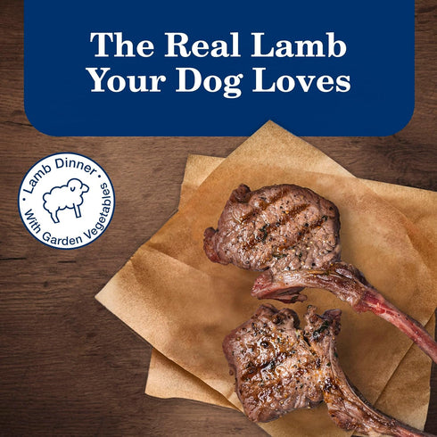 12.5 oz. 3 Count Blue Buffalo Homestyle Recipe Lamb Dinner with Garden Vegetables Wet Dog Food for Adult Dogs, Chicken