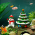 POPETPOP 2Pcs Christmas Aquarium Decorations, Resin Ornament Fish Tank Decoration Micro Landscape for Holiday