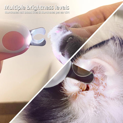 trimmer trimmers Pet nail clippers with LED Lights cat nail clippers for indoor cats nail clippers for small dog nail