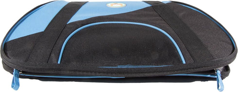 Pet Life 'Zip-N-Go' Sporty Mesh Airline Pet Carrier, Collapsible Zippered Dog Carrier with Washable Pet Mat