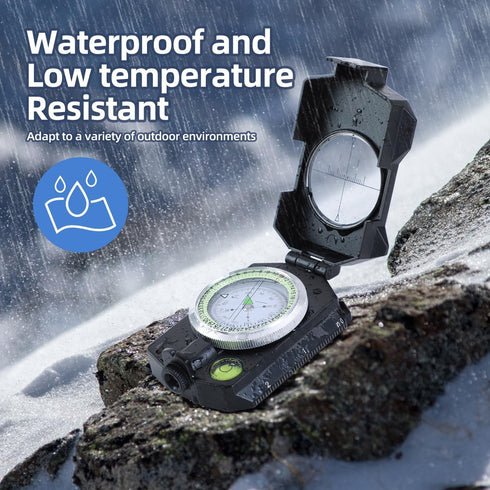 Sportneer Compass Survival Hiking Military Waterproof Lensatic Compass with Inclinometer for Camping
