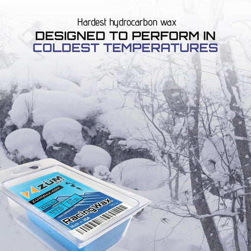 ZUMWax Iron-On Ski/Snowboard/Nordic/Cross-Country Wax, 140g, COLD Temp, PFAS-free, eco-friendly, vanilla scent, USA