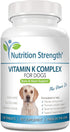Vitamin K for Dogs - Vitamins K1 & K2 + Vitamin D3 for Strong Bones, Healthy Heart, Immune Support, 120 Chewable Tablets