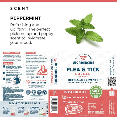 Wondercide Dog Collar - Flea, Tick, and Mosquito Repellent with Natural Essential Oils, Safe for Pets and Family, Up to