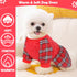 Small Dog Christmas Sweater Dress, Red Plaid Xmas Winter Outfit for Girls, Holiday Clothing Pet Apparel