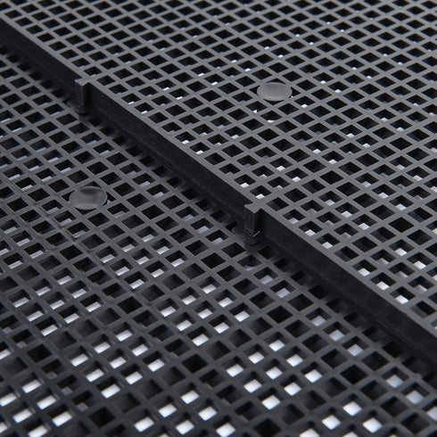 ALEGI Aquarium Grid Isolate Board Divider, Fish Tank Bottom Black Filter Tray Plastic Crate (8pcs)