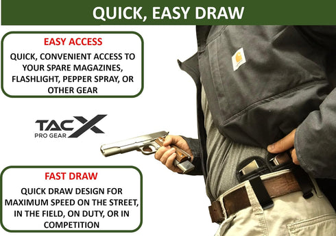 Universal IWB Magazine Holster Carrier - Inside The Waistband Mag Pouch for 9mm/.40/.45/.380 and More