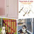 3 Jexine Pcs Dog Bell for Door Potty Training Adjustable Wooden Beads Hanging Dog Door Bells for Puppy Training