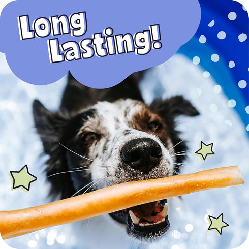 5-7" 5 Pack Pawstruck Natural Beef Collagen Sticks for Dogs Long-Lasting Rawhide Alternative, High Protein & Low Fat