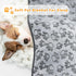 Fleece Blanket for Small Medium Dogs, Washable Puppy Blanket with Cute Paw Print for Bed Couch Protection