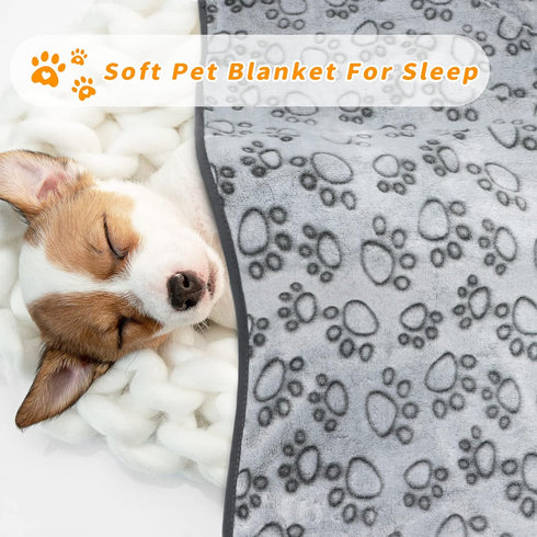 Small Dog Blanket for Medium Large Dogs - Fleece Puppy Blanket - Washable Dog Blankets for Bed Couch Protection with