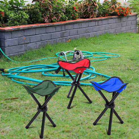 3 Pack Beeveer Folding Camping Stool Portable Small Collapsible Chair Tripod Stool Hiking Chair for Fishing, Beach