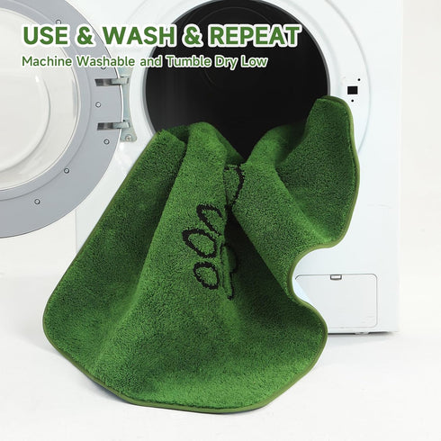 6 Pack 18"24" Homimp Washable Pee Pads for Dogs, Super Absorbent Reusable Puppy Pads, Green Long Wool Fake Grass