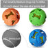 Leejec Dog Toys, 2.5" Interactive Light up Balls, Chew Toys for Medium & Small breed, Rubber Durable Fetch Training Balls, Pet Birthday Gift, 3-Pack
