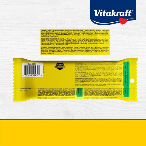 Vitakraft Crunch Sticks Variety Pack for Parakeets: Orange & Apricot, Egg & Honey, Sesame & Banana, 2.4 oz
