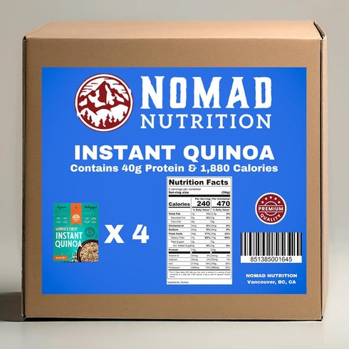 1-3 112g (Pack 4) Nomad Nutrition Instant QUINOA | Fully cooked | High Fibre, Iron & Potassium | Organic, No Added