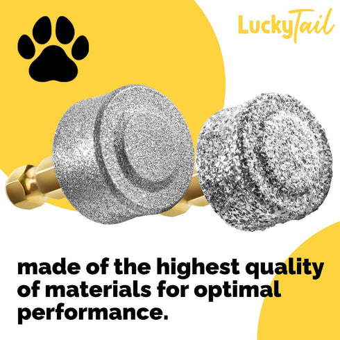 LuckyTail Dog Nail Grinder with Hard & Soft Replacement Heads, Premium Quality Professional Trimmers for Small & Large