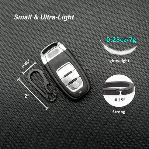Heavy Duty Black Hook Carabiner Clip - Small Anti-Lost Keychain for Backpack and Bottle Opener