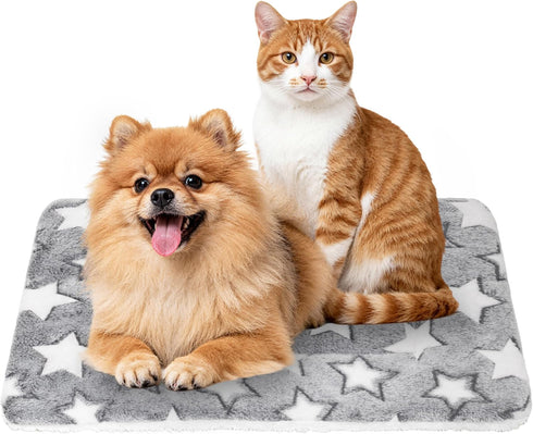 AHTOHAA Cat & Small Dog Bed Mat, Soft Pet Kennel Pad with Cute