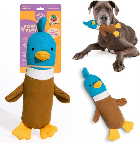 Yomp Plush Duck Dog Toy Durable Stuffed, No Squeaker Dog Toys with