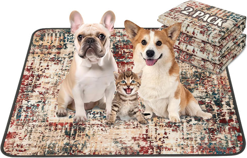 Qeils Washable Pee Pads for Dogs, 2 Pack Reusable Puppy Pads 36"x41"