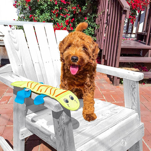 Outward Hound Fire Biterz Red Lizard Plush Interactive Dog Toy, Medium