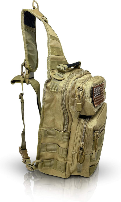 pack Tactical Sling Military Waterproof Bag - Everyday Carry EDC Diaper Back - Assault Rover Shoulder Sling Molle Gun
