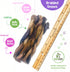 Nature Gnaws Braided Gnaws for Dogs - 5-6" (10 Count), Long Lasting Natural Beef Bully Stick Combo