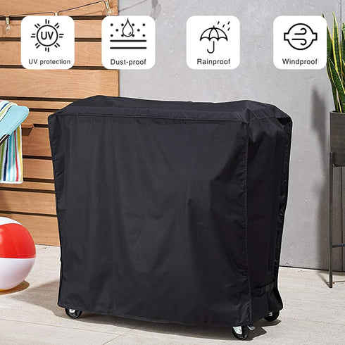 80-100 600D 43"L 22"W 32"H) Cooler Cart Cover Waterproof, Universal Patio Cooler Cover for Qt Patio Rolling Ice Chest