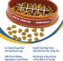 NCAA Super-Bowl South Carolina Gamecocks Slow Feeder Dog Bowl, Non-Slip Pet Bowl for Healthy Digestion
