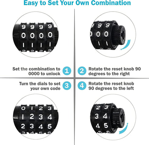 Lumintrail Combination Bike Lock Cable, 4ft Heavy Duty Anti Theft Bike Locks with Combinations and Mounting Bracket