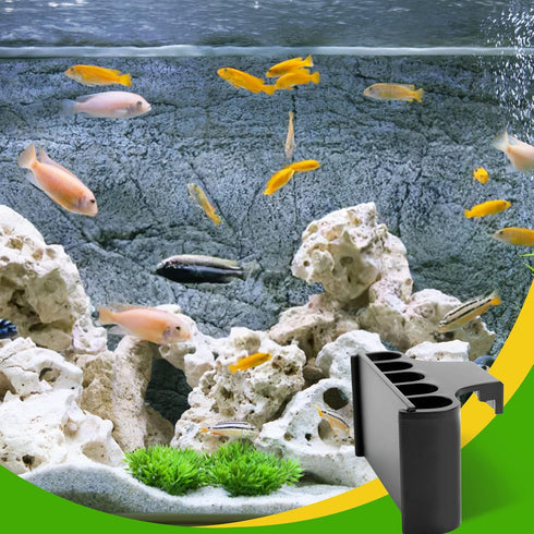Rimmed 5 0.5 inch Aquarium Plant Holder for Tank, Aquarium Hanging Plant Holder, Plastic Aquatic Plant Pot with Hole