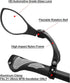 Hafny HD Blast-Resistant Bike Mirror, Adjustable Rotatable Rearview Mirror for Bicycle