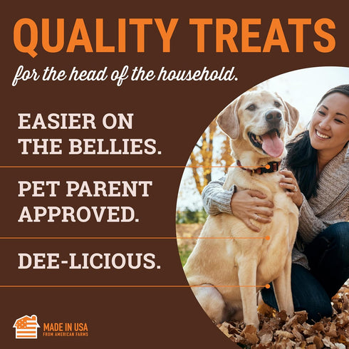 Yumm 24 Count Pack etta says! Sticks Natural Dog Treats - Beef, Chicken, Pork, and Turkey Dog Jerky Treats