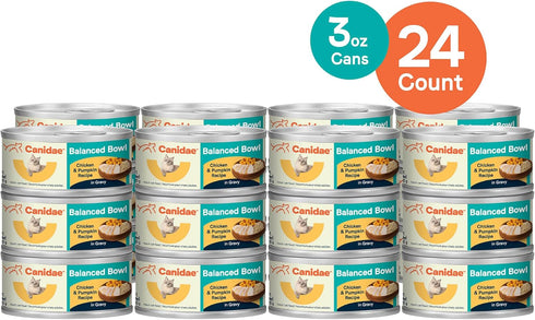 Canidae Wet Cat Food, Balanced Bowl Chicken & Pumpkin Recipe, 3 oz. (Case of 24)